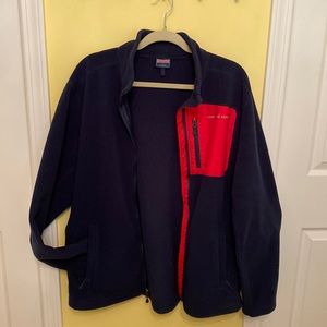 Vineyard Vines Navy Full Zip Fleece Jacket